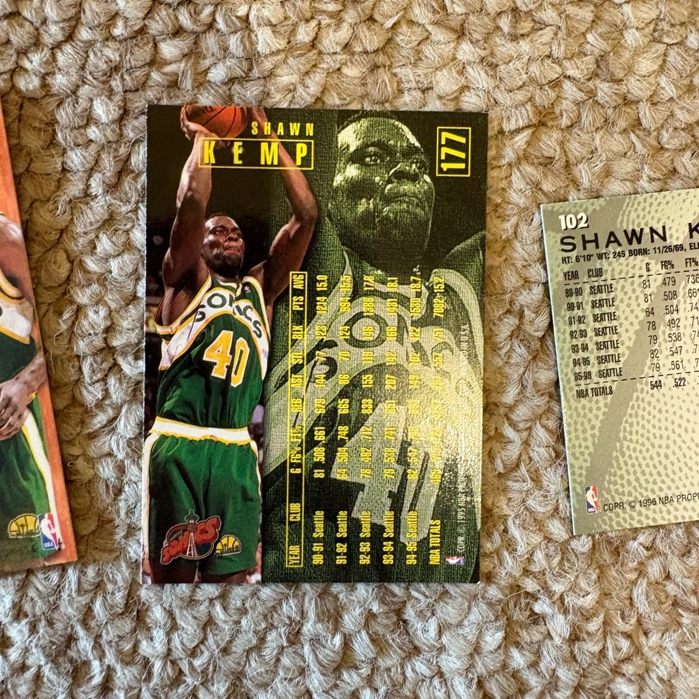 6 Seattle Supersonics Trading Cards-Rare cards Gary Payton and Shawn Kemp - Picture 7 of 14